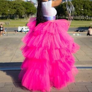Fuschia Tulle orchid skirt